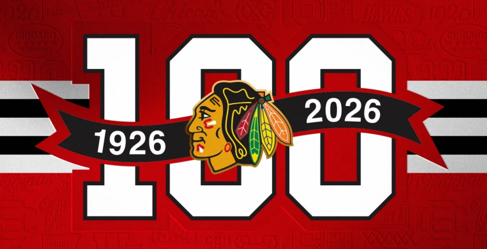 Chicago Blackhawks 2025-26 Anniversary Logo v2 iron on heat transfer